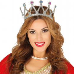 Rönesans Kostümlü Kraliyet Ortaçağ Gümüş Kraliçe Prenses Tacı