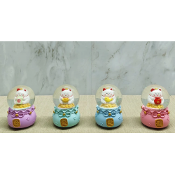 Şans Kedisi Işıklı Kar Küresi Alk4914