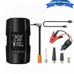Şarjlı 10.000 Mah Akıllı Dijital Lastik Şişirme Pompası | 150 Psı | 12v Akü Şarj Takviyeli