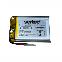 Sertec 523040 3.7v 600 Mah Li-polymer Pil (devreli/1.5a)