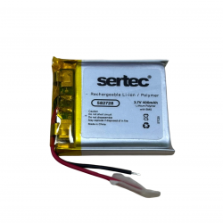 Sertec 582728 3.7v 400 Mah Li-polymer Pil (devreli/1.5a)