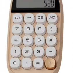 Sevimli Kare Tuşlu 10 Haneli Ldc Ekran Hesap Makinası Kahverengı