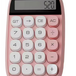 Sevimli Kare Tuşlu 10 Haneli Ldc Ekran Hesap Makinası Pembe