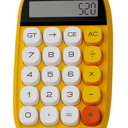 Sevimli Kare Tuşlu 10 Haneli Ldc Ekran Hesap Makinası Sarı