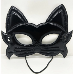 Siyah Renk Kumaş Malzemeden İmal Eva Kedi Maskesi 19x15 Cm