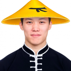 Uzak Doğu Asyalı Çin Japon Şapkası Sarı Renk