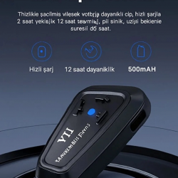 Y11 Bluetooth Kulaklık Mikrofonlu Motosiklet Kulaklığı İntercom Bt 5.3