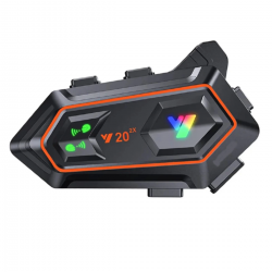 Y20 2x 1000m Telsiz Mesafeli 2 Kişi Bağlantılı Bluetooth Kask Kulaklık Fenerli İntercom