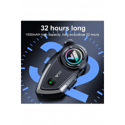 Y80 Motosiklet Kask Kulaklık Intercom Işıklı Motorsiklet Interkom