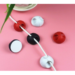 Yapışkanlı Kablo Sabitleyici Düzenleyici 6'lı Paket (2 Beyaz-2 Kırmızı-2 Siyah) Mz2023-38