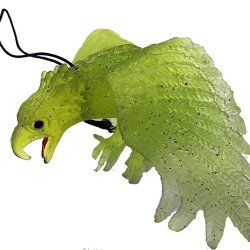 Yeşil Renk Yumuşak Plastik Şaka Kartal Yarasa Anahtarlık Şaka Malzemesi