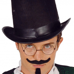 Yetişkinler İçin Siyah Renk Ringmaster Sihirbaz Şapkası Silindir Şapka