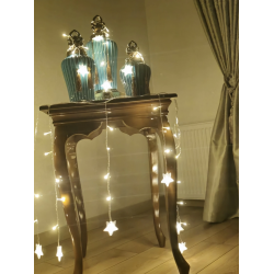 Yıldız 4m 96 Led 19 Saçak 40-50-60cm Gün Işığı Yıldız Boyutu:7cm