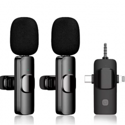 Yüksek Kalite Profesyonel 3 In 1 Kablosuz Taşınabilir Yaka Mikrofonu Youtube Facebook Tiktok