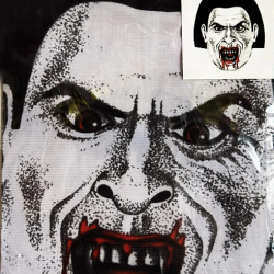 Yüze Yapışan Kafaya Tam Geçmeli Streç Kanlı Vampir Maske Bez Maske Model 2-2